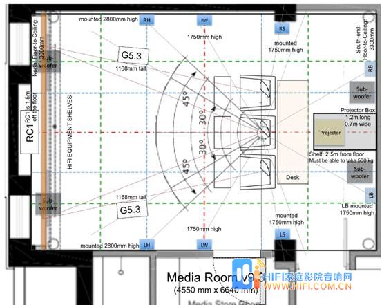家庭影院装修声学效果图