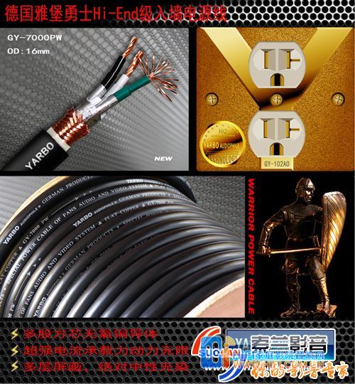 雅堡Hi-End级入墙电源线