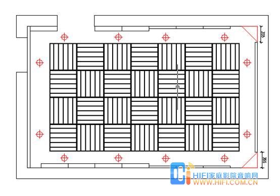 和平里小镇家庭影院装修平面图